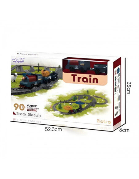 WOOPIE Electric Train Freight Locomotive XXL Track 90 pcs.