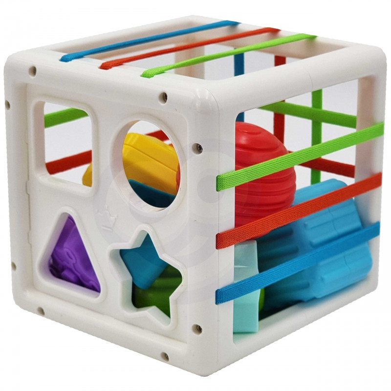 WOOPIE BABY Flexible Sensory Cube Sorter for Children Colorful Shapes 11 pcs.