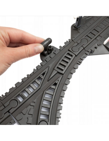 WOOPIE Electric Train Track Retro Train Locomotive + 2 Wagons – 76-piece Set