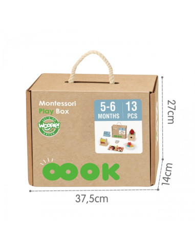 WOOPIE GREEN Box XXL Montessori edukacinė 6in1 sensorinė dėžutė, FSC