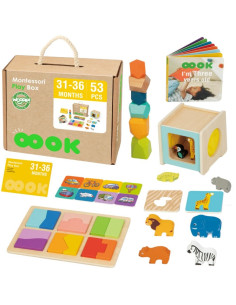 WOOPIE GREEN Montessori edukacinių žaidimų dėžutė