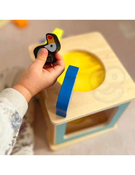 WOOPIE GREEN Box XXL Montessori edukacinė 7in1 sensorinė dėžutė, FSC