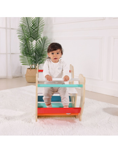 WOOPIE GREEN Wooden Rainbow Rocker and Bridge 2-in-1 Montessori FSC