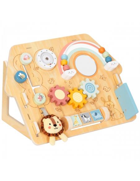 TOOKY TOY didelis medinis manipuliacinis lentos namelis - veiklos centras