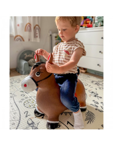 WOOPIE Rubber Jumper Horse + Pump