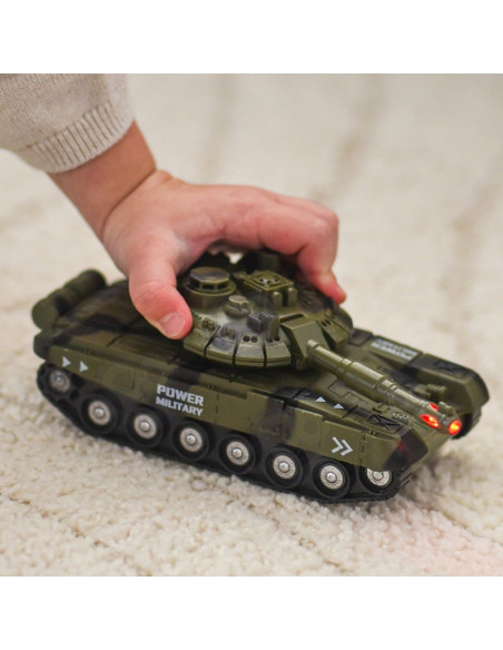 WOOPIE Military Vehicle Set with Launcher Tank Helicopter 4 pcs Scale 1:20