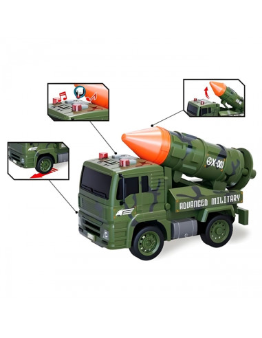 Набор военной техники WOOPIE с пусковой установкой, танком и вертолетом, 4 предмета, масштаб 1:20