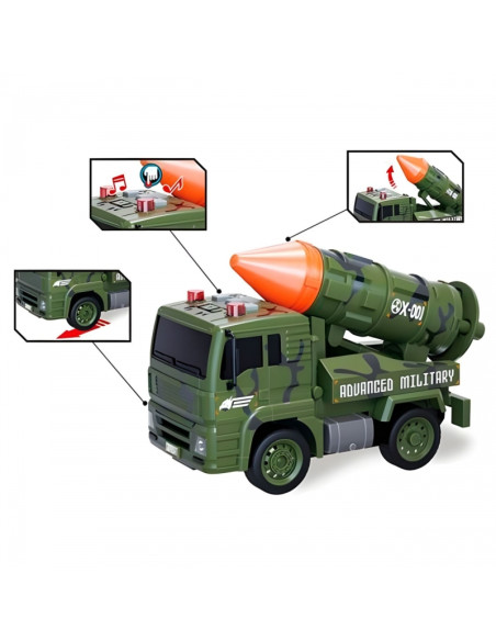 Набор военной техники WOOPIE с пусковой установкой, танком и вертолетом, 4 предмета, масштаб 1:20