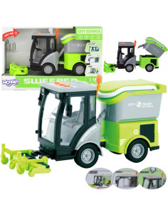 WOOPIE City Sweeper 1:16 Green Sound and Light Effects