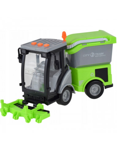 WOOPIE City Sweeper 1:16 Green Sound and Light Effects