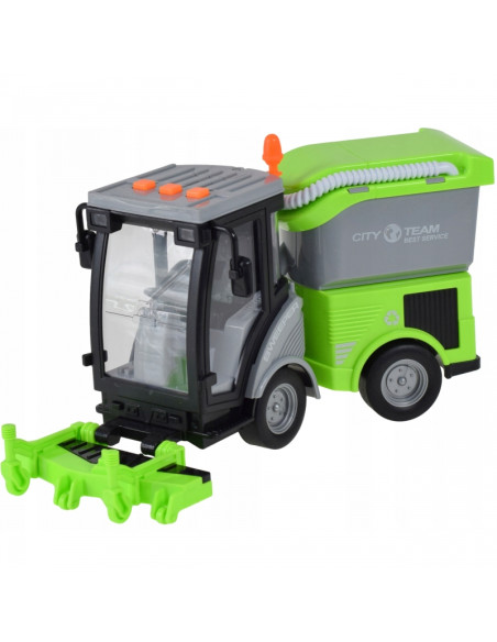WOOPIE City Sweeper 1:16 Green Sound and Light Effects