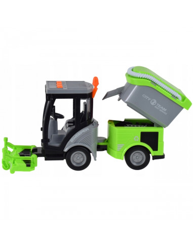 WOOPIE City Sweeper 1:16 Green Sound and Light Effects