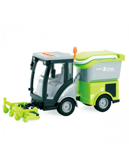 WOOPIE City Sweeper 1:16 Green Sound and Light Effects