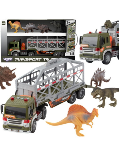 WOOPIE Dinosaur Transporter Truck Car with Sound and Light