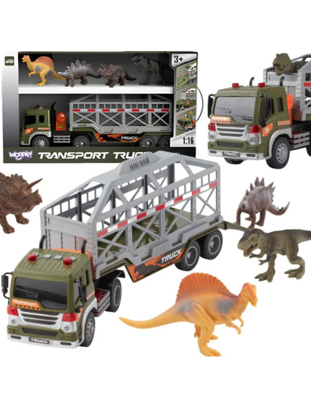 WOOPIE Dinosaur Transporter Truck Car with Sound and Light