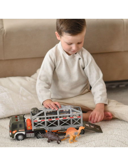 WOOPIE Dinosaur Transporter Truck Car with Sound and Light