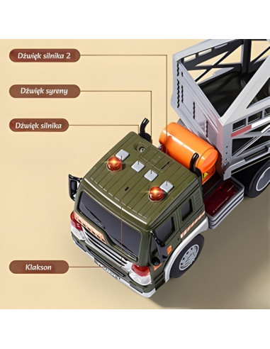 WOOPIE Dinosaur Transporter Truck Car with Sound and Light