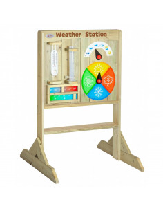 CLASSIC WORLD EDU 2-in-1 Manipulative Chalk Board Learning Time and Weather