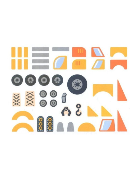 Деревянный конструктор VIGA "Гвоздезабивные машинки" 45 деталей, Монтессори