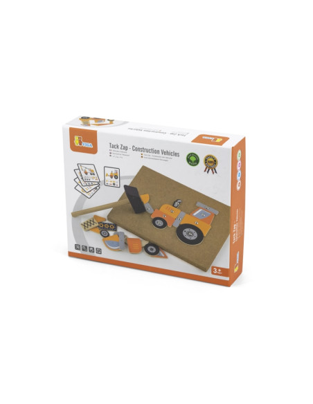 Деревянный конструктор VIGA "Гвоздезабивные машинки" 45 деталей, Монтессори