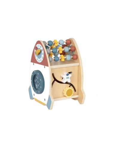 TOOKY TOY Space Rocket Activity Sorter Wooden Maze