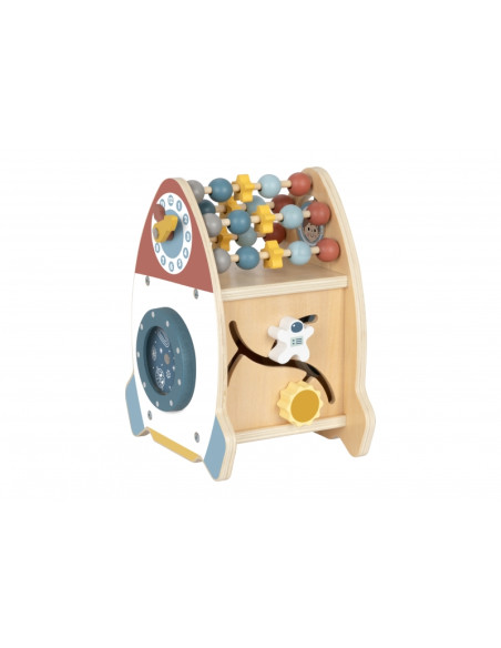 TOOKY TOY Space Rocket Activity Sorter Wooden Maze