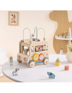 WOOPIE GREEN Wooden Activity Cube Safari Off-Road Vehicle FSC 2