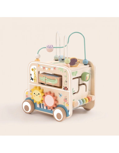 WOOPIE GREEN Wooden Activity Cube Safari Off-Road Vehicle FSC