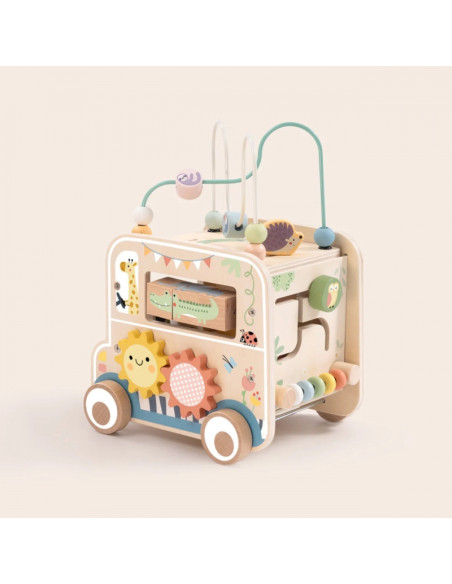 WOOPIE GREEN Wooden Activity Cube Safari Off-Road Vehicle FSC