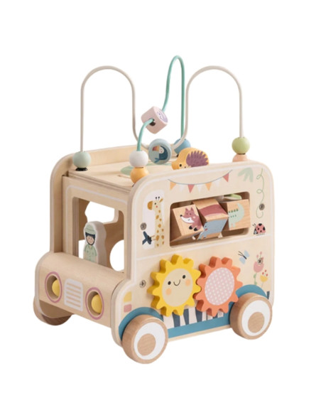 WOOPIE GREEN Wooden Activity Cube Safari Off-Road Vehicle FSC