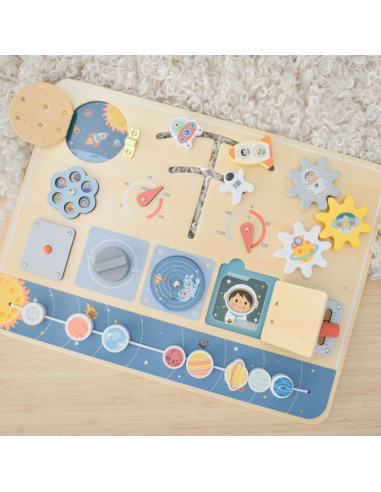 TOOKY TOY Wooden Montessori Educational Board Astronaut Spaceship