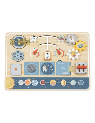 TOOKY TOY medinė Montessori edukacinė lenta Astronauto erdvėlaivis