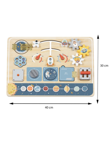 TOOKY TOY Wooden Montessori Educational Board Astronaut Spaceship