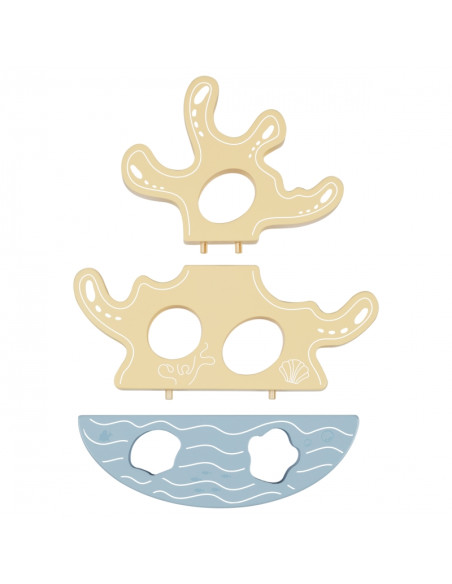 TOOKY TOY Набор деревянных игрушек для рыбалки "Башня-балансир" (23 предмета)