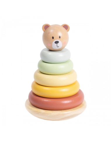 TOOKY TOY medinė sensorinė dėlionė - Meškiukas