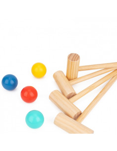 Medinis kriketo sporto žaidimas Tooky Toy 4 žaidėjams 2