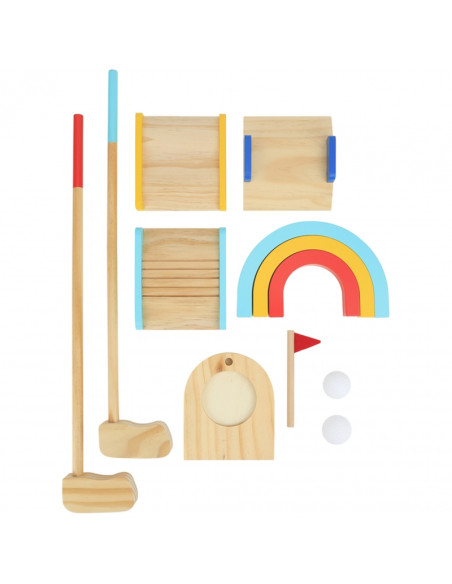 TOOKY TOY Wooden Golf Set for 2 People 13 pcs.