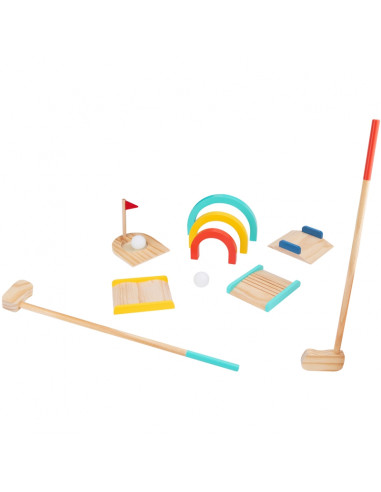 TOOKY TOY Wooden Golf Set for 2 People 13 pcs.