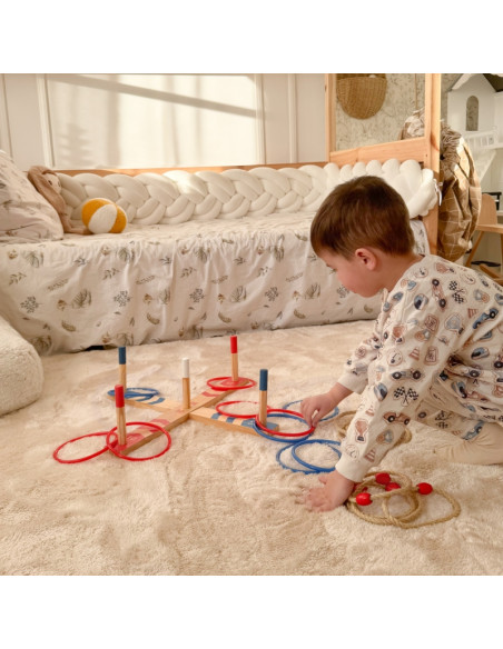 TOOKY TOY Wooden Fun Serso Arcade Ring Cross Game