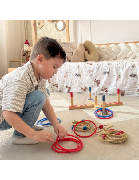 TOOKY TOY Wooden Fun Serso Arcade Ring Cross Game