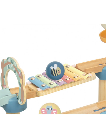 WOOPIE GREEN Wooden Ball Track with Cymbal Sound Effects FSC