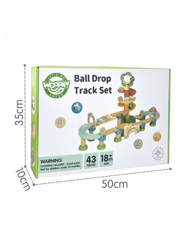 WOOPIE GREEN Wooden Ball Track with Cymbal Sound Effects FSC