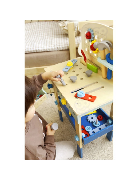 TOOKY TOY medinis „Pasidaryk pats“ dirbtuvių stalas