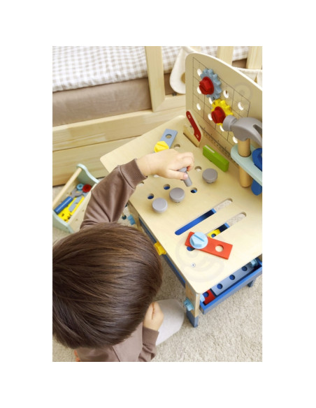 TOOKY TOY medinis „Pasidaryk pats“ dirbtuvių stalas