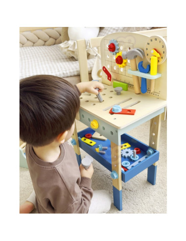 TOOKY TOY medinis „Pasidaryk pats“ dirbtuvių stalas