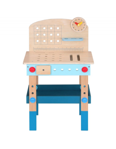 TOOKY TOY Wooden DIY Workshop Table