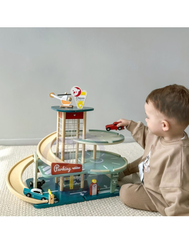 CLASSIC WORLD Многоэтажная парковка Дистрибьютор вертолетов Автомойка + Аккумулятор