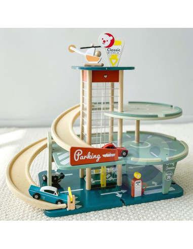 CLASSIC WORLD Multi-storey Car Parking Helicopter Distributor Car Wash + Acc.