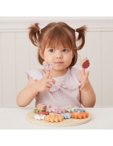 VIGA PolarB Wooden Colorful Montessori Gears