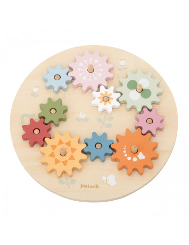 VIGA PolarB Wooden Colorful Montessori Gears
